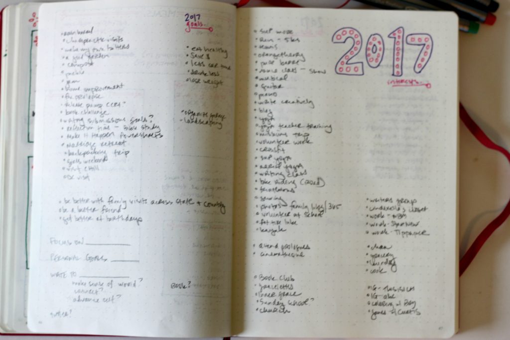 Bullet Journal ideas and lists