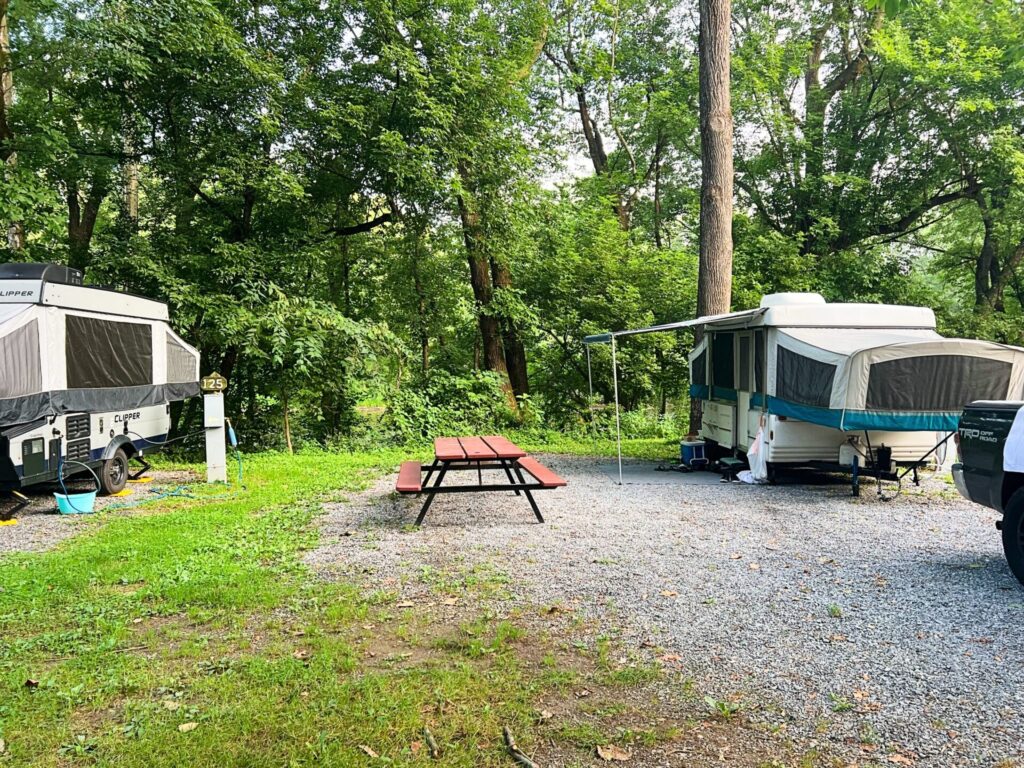 camping at Hersheypark, PA