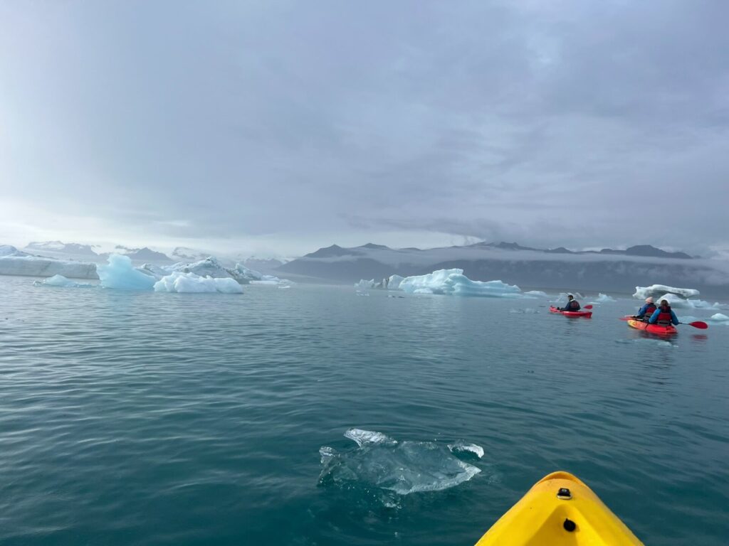 Iceland kayaking Glacier Lagoon