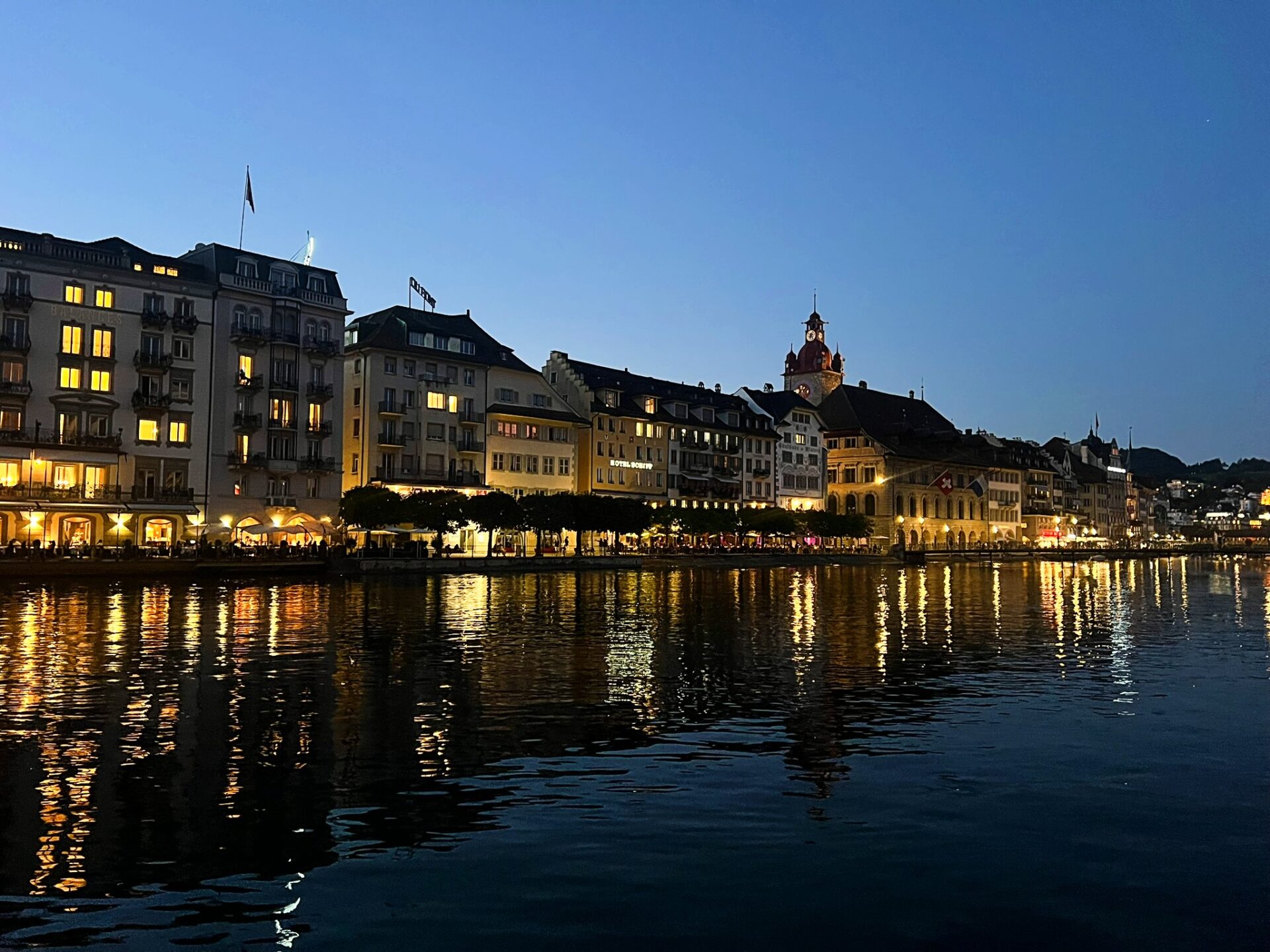 Luzerne Switzerland at night