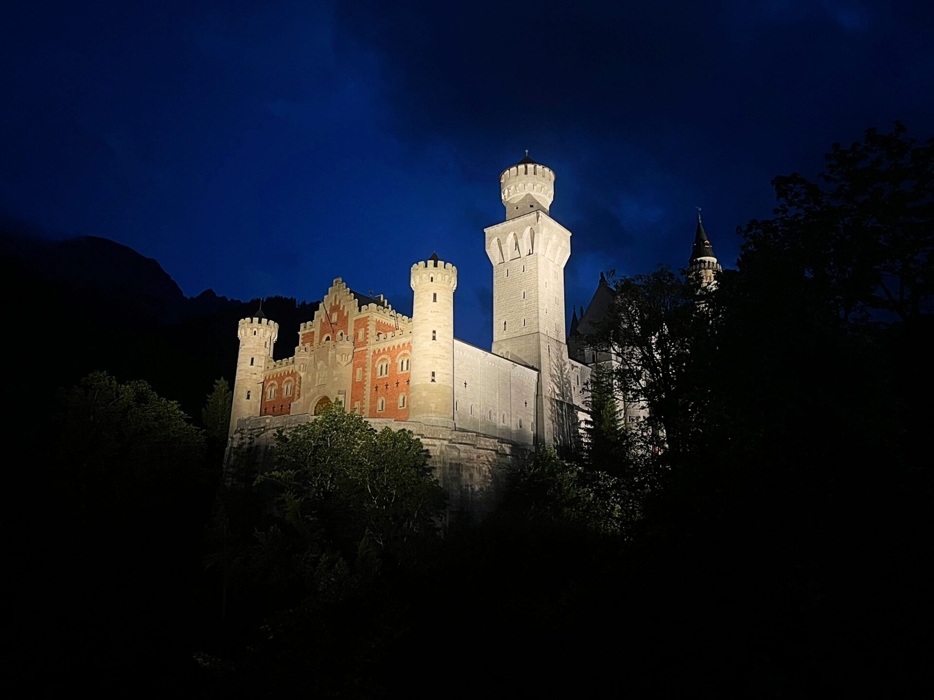 Neuschwanstein at night