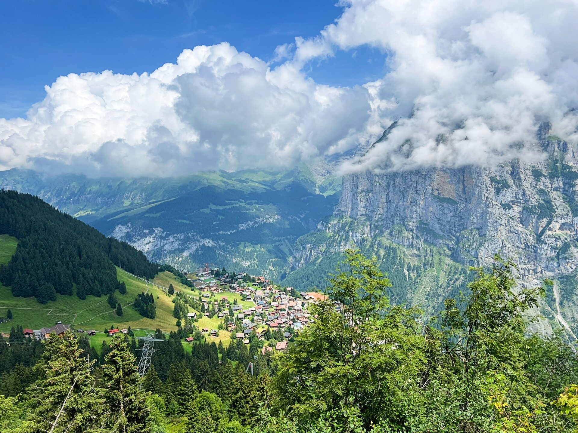 views over Murren Switzerland