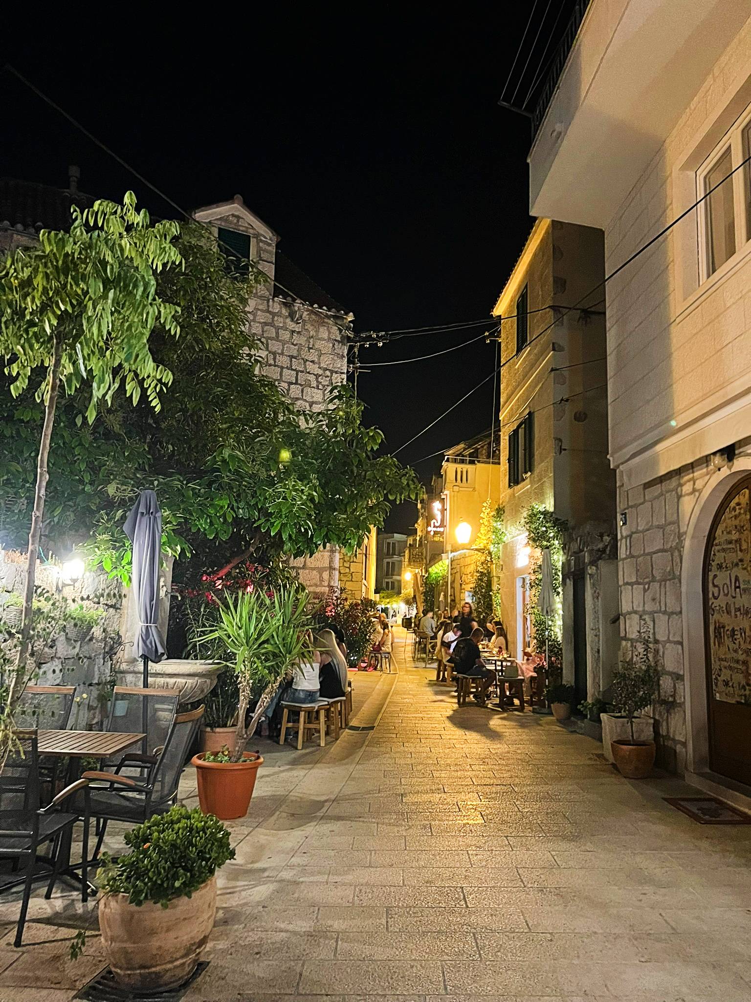 Makarska Croatia at night