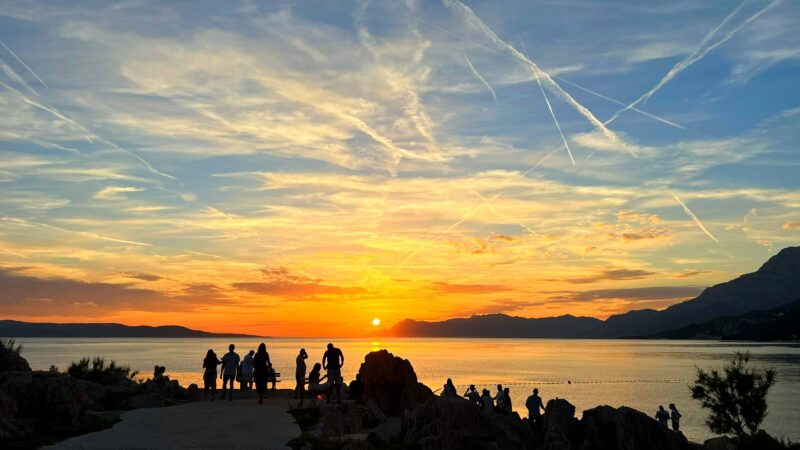 where to see sunset in Makarska
